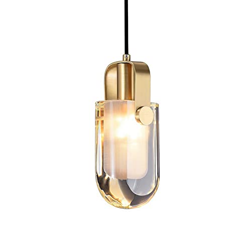 AAOTE Ceiling Pendant Lights, Postmodern Luxury Small Chandelier Minimalist Bedroom Bedside LED Crystal Long Line Hanging Lamp Dining Room Bar Counter Droplight