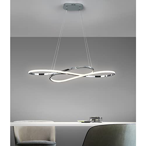 Dimmable LED Pendant Light Dining Room Table Chandelier Kitchen Island with Remote Control Flush Mount Ceiling Hanging Lamp Modern Design for Living Room Office Hallway Bedroom Deco Coffee Lights