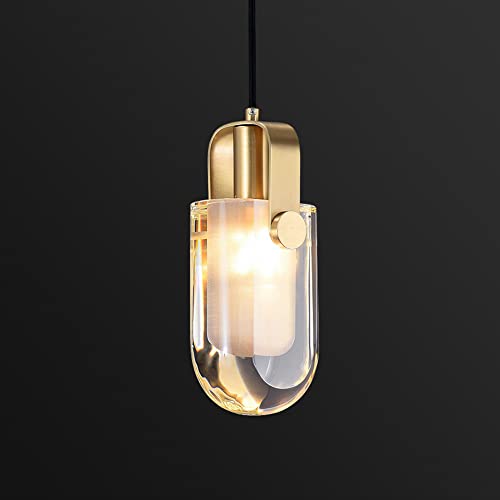 AAOTE Ceiling Pendant Lights, Postmodern Luxury Small Chandelier Minimalist Bedroom Bedside LED Crystal Long Line Hanging Lamp Dining Room Bar Counter Droplight