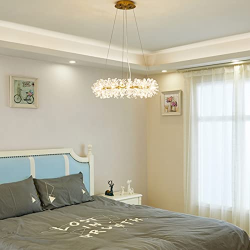 Crystal Flower Ceiling Chandelier Led Luxury Indoor Lighting Home Decoration for Living Room Bedroom Restaurant G4 Bulb Modern Ceiling Lamps Chandelier Lighting