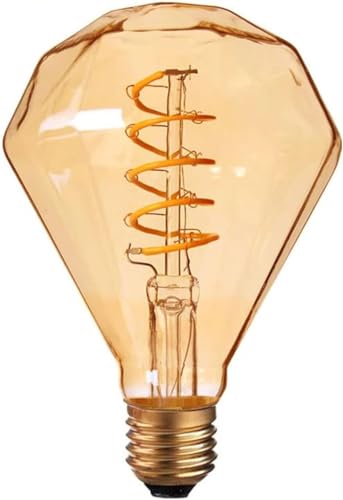 Diamond Vintage Edison LED Light Bulb 4W, E27 Screw Bulb Retro Old Fashioned LED Filament Glass Antique Lamp Makes Beautiful Design (Diamond)
