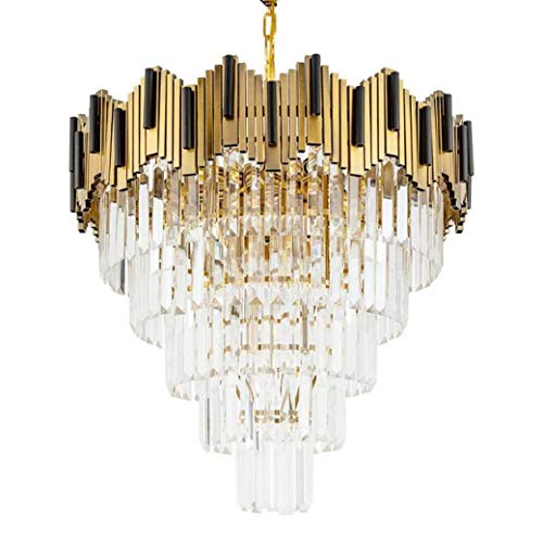 YANGQING Light Lamp 2019 New Pendant Lights, Modern Creative Crystal Chandelier, Living Room Bedroom Villa Designer Pendant Lamp Home Decorativ Hanging Ceiling Light, E14, 110V-220V,45cm,Colour:45cm