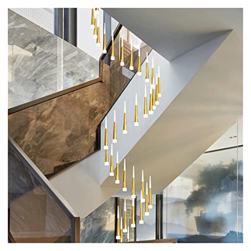 Ceiling Chandelier Lamp, LED Modern Chandelier Lamp, Pendant Chandelier Compatible with Ladder Lighting Compatible with Stairs Modern Simple LOFT Stairwell Villa Lustre Home Decor Loft,Modern LED Chan