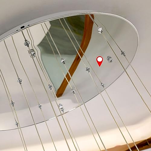 RAGGZZ 15 Glass Balls Staircase Chandelier Long Light White Milk Glass Bubble Chandelier Chrome Farmhouse Gold Ceiling Large Hanging Chandelier for Living Room Foyer Hallway Entryway/Chrome/Tricolor D
