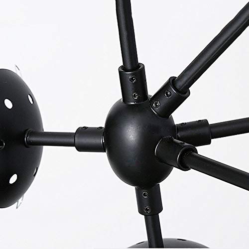TAXXII Black Magic Bean Molecular Pendant Light E27 Modern Industrial Chandelier Creative Clothing Shop Ceiling Light Restaurant Bubble Ceiling Light Fixture-Black 10 head (Black 21 head)