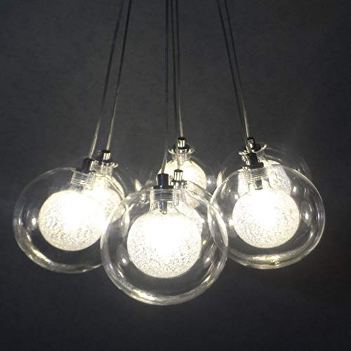 TAXXII Multi Glass Bubble Balls Home Luxury Chandelier Artistic Creative Bubble Ball Lamp Glass Balls Home Luxury Chandelier for Living Room Children's Room Bedroom Lamps Restaurant Penda