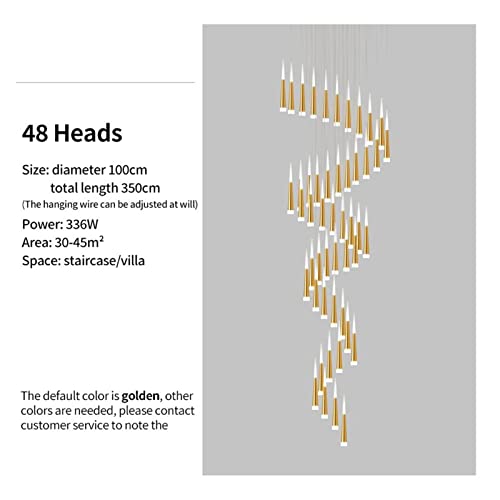 Ceiling Chandelier Lamp, LED Modern Chandelier Lamp, Pendant Chandelier Compatible with Ladder Lighting Compatible with Stairs Modern Simple LOFT Stairwell Villa Lustre Home Decor Loft,Modern LED Chan