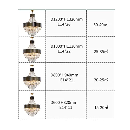 LENZRITE Black Modern Crystal Chandelier Dining Room丨Round Glass Prism Chandeliers Living Room丨Ceiling Light Fixture For Foyer Bathroom Bedroom, Entryway丨E14 Hanging Chandelier Light Fixtures