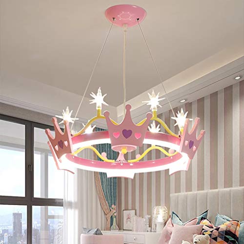 Children's Room Lamp LED Ceiling Light Modern Boy Girl Bedroom Pendant Light Creative Princess Queen Crown Ceiling Lamp Cartoon Dining Room Chandelier Living Room Kindergarten Ceiling Light