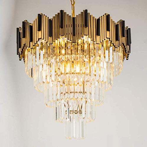 YANGQING Light Lamp 2019 New Pendant Lights, Modern Creative Crystal Chandelier, Living Room Bedroom Villa Designer Pendant Lamp Home Decorativ Hanging Ceiling Light, E14, 110V-220V,45cm,Colour:45cm