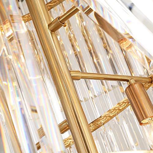loonju Top Luxury Modern Chandelier Lighting for Staircase Long Gold Crystal Light Fixtures Large Hallway Indoor Stair LED Cristal Lamp,Warm White,Dia50xH160CM