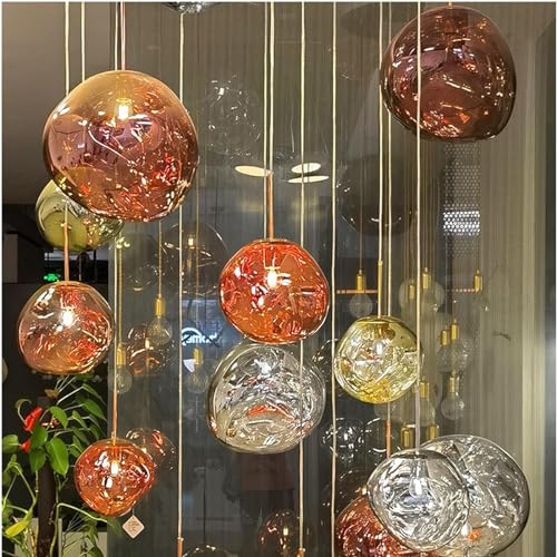 CXEGCCUF Modern Chandelier Hanging Lamp, Pendant Light Fixture, Nordic LED Pendant Lights, Living Room Indoor Lighting,Gold,20cm