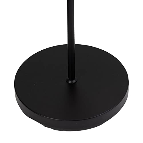 firstchoicelighting Modern Black Stem Floor Lamp with Opal Globe Glass Shades