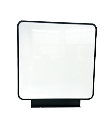 Illuminated LED Projecting Sign, Rounded Square 60x60cm Black, Double Sided Outdoor Business Wall Mounted Storefront Shop Sign