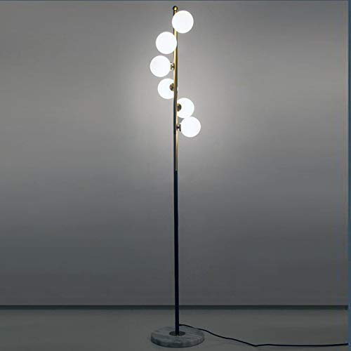 UWY Floor Lamp 5 Glass Balls Art Light Luxury Sofa Living Room Hotel Decoration Standing Lamp 160CM