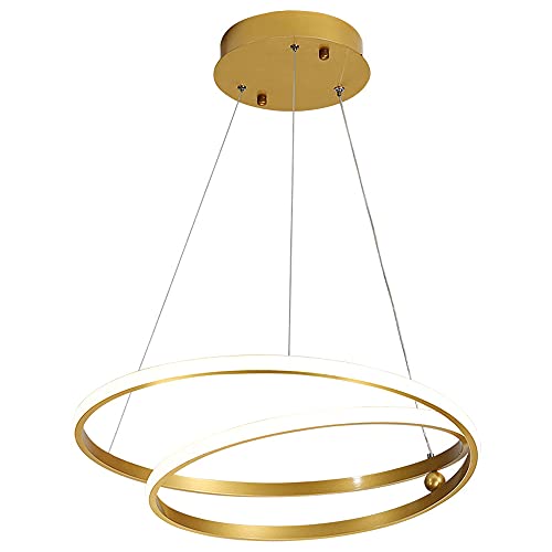 TAXXII Modern style home chandelierModern LED Chandeliers, 36W/46W Ring Pendant Light, Acrylic Ceiling Light Fixture, Adjustable Linear Hanging Lamp Compatible with Living Room Dining Roo