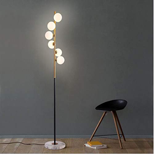 UWY Floor Lamp 5 Glass Balls Art Light Luxury Sofa Living Room Hotel Decoration Standing Lamp 160CM