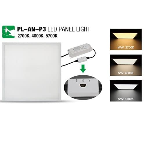 LEDISON LED Panel 40 Watt, 60 x 60 cm in 4000k Natural White Recessed Light (Recessed Install No Mount)