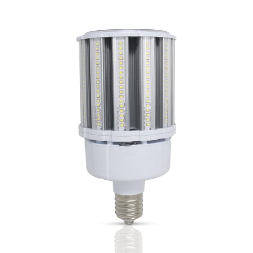 Bright Source 80w E40 LED Corn Light Bulb 6000k Daylight (10,800 Lumen) 140 Lumens Per Watt, 360° Beam Angle, Replaces Metal Halide/Son/HID/HPS for Parking, Stadiums, Warehouse & Factory