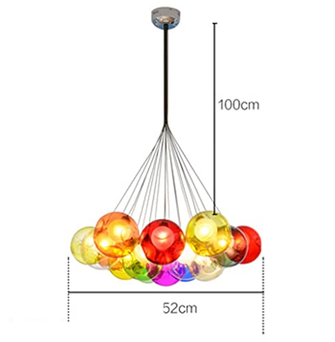 TAXXII Modern LED Exquisite chandelier for home Glass Ball Stairs Bedroom Creative Kids Room Pendant Light Restaurant Bubble Light Glass Living Room Clothing Store Exquisite chandelier fo