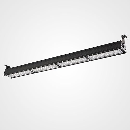 LED Linear Highbay Warehouse Commercial Lighting UFO Ceiling Light 200W Cool White 6500K 26000 Lumens [Energy Class A+]