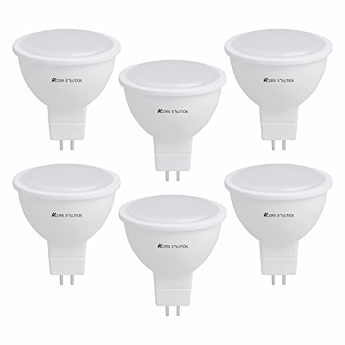 AcornSolution MR16 GU5.3 LED Light Bulbs, Dimmable Cool White,6000K 50W Equivalent Replacement 5W Sport Light with 425 Lumen and 120 Beam Angle, Pack of 6
