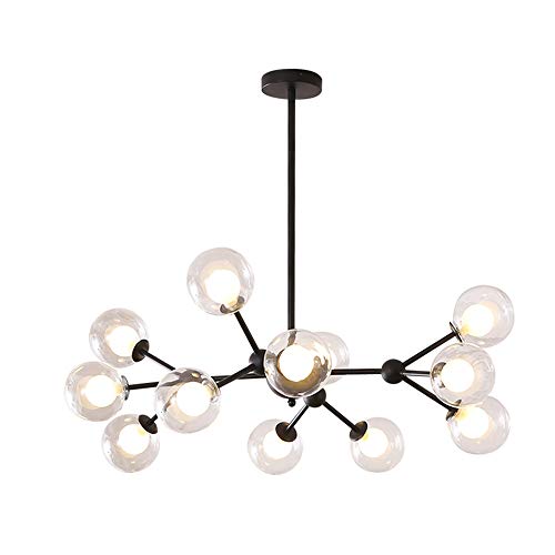 SurparsHouse Sputnik Chandelier, 12 Lights Modern Ceiling Light for Bedroom,Living Room,Dining Room,Black