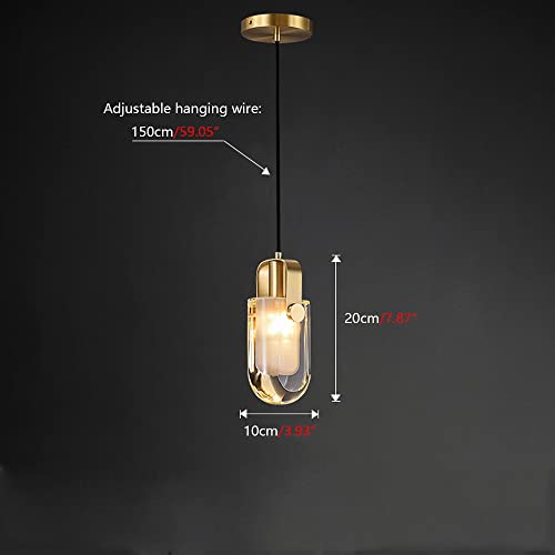 AAOTE Ceiling Pendant Lights, Postmodern Luxury Small Chandelier Minimalist Bedroom Bedside LED Crystal Long Line Hanging Lamp Dining Room Bar Counter Droplight