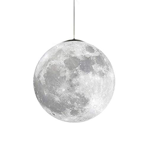 Universe Planet Moon Ceiling Lamps - Modern Indoor Children Room Chandelier Loft Cafe Bedroom Pendant Light Fixtures(Bulb is Not Included) A 22CM