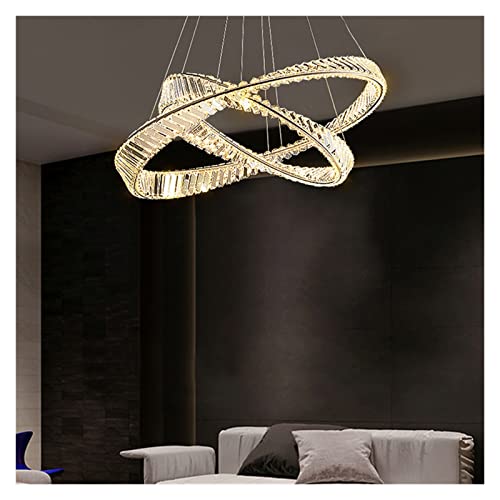 JMWYH Chandelier Led Crystal Chandelier for Dining Room Living Room Kitchen Bedroom Ceiling Pendant Lamp Gold Modern Pendant Lamp (1 Ring 60cm Chan