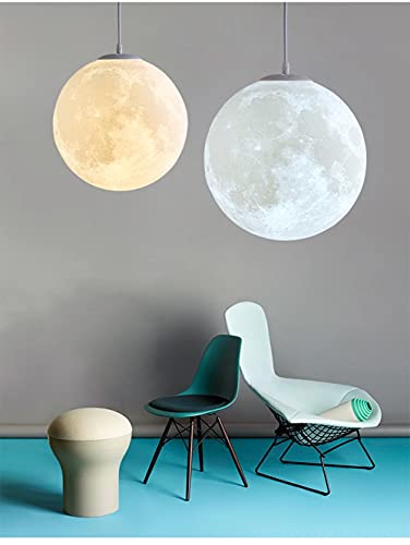 Universe Planet Moon Ceiling Lamps - Modern Indoor Children Room Chandelier Loft Cafe Bedroom Pendant Light Fixtures(Bulb is Not Included) A 22CM