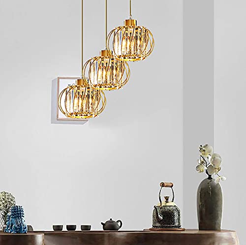 TEmkin Chandelier,Scandinavian Full Copper Crystal Chandelier,Creative Living Room Chandelier,Dining Room Lamp,Bedroom Lamp,Full Copper Dining Room Lamp,Bar Full Copper Crystal Lamp.-Copper 48 * 12