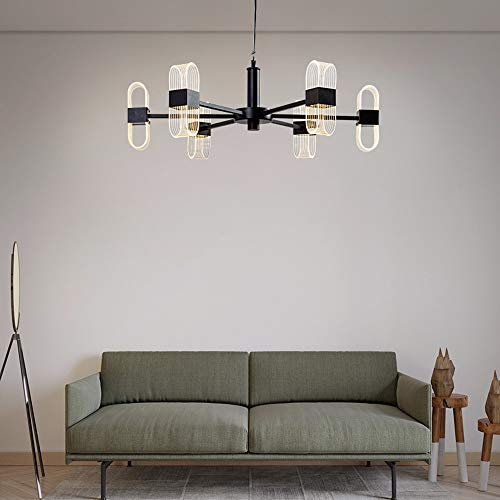 AOLEYE Chandelier-LED Creative Designer Living Room Chandelier, Modern Minimalist Nordic Warm Hanging Lamps, LED Light Source, 33 * 62cm