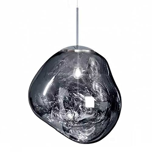 XNHAFW Modern Large Globe Pendant Light, Lava Irregular Glass Pendant Light, LED Ceiling Hanging Lighting, Lava Ball Drop Pendant for Living Room Corridor