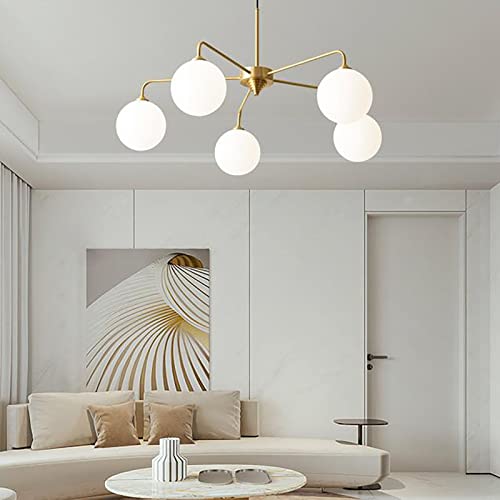 TAXXII Modern Bubble Chandelier Lamp Glass Bubble Lampshade Pendant Light G9 Base Light Luxury Ceiling Light For Kitchen Island Dining Room Bedroom-Copper 75x30cm