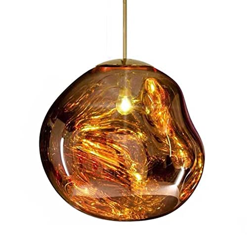 XNHAFW Modern Large Globe Pendant Light, Lava Irregular Glass Pendant Light, LED Ceiling Hanging Lighting, Lava Ball Drop Pendant for Living Room Corridor