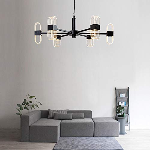 AOLEYE Chandelier-LED Creative Designer Living Room Chandelier, Modern Minimalist Nordic Warm Hanging Lamps, LED Light Source, 33 * 62cm