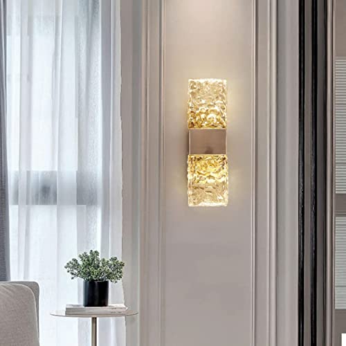 Nordic Crystal Wall Light - Modern Golden LED Wall Sconces Lamp, for Living Room Bedroom Kitchen Corridor Indoor Lighting