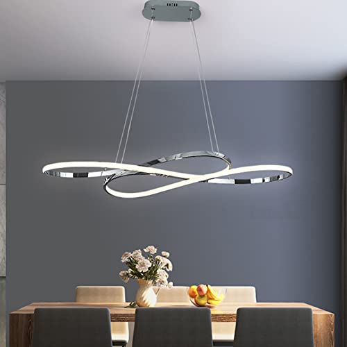 Dimmable LED Pendant Light Dining Room Table Chandelier Kitchen Island with Remote Control Flush Mount Ceiling Hanging Lamp Modern Design for Living Room Office Hallway Bedroom Deco Coffee Lights