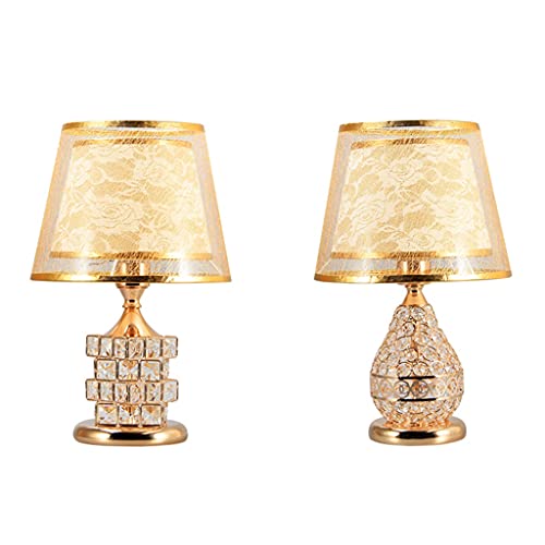 TEMKIN Crystal Table Lamps Crystal Table Lamp, Light Luxury Home Decoration Desk Light, Bedroom Bedside Lamp Have Been Installed Nightstand Decorative Lamps