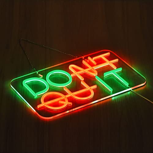 FANSIR Neon Sign Compatible with Don't Quit for Wall Decor, Do It LED Neon Light Dimmable Switch LED Neon Lights Signs for Party Bedroom Home Office Hotel Pub Cafe Wall Decor (16 * 14 inch)