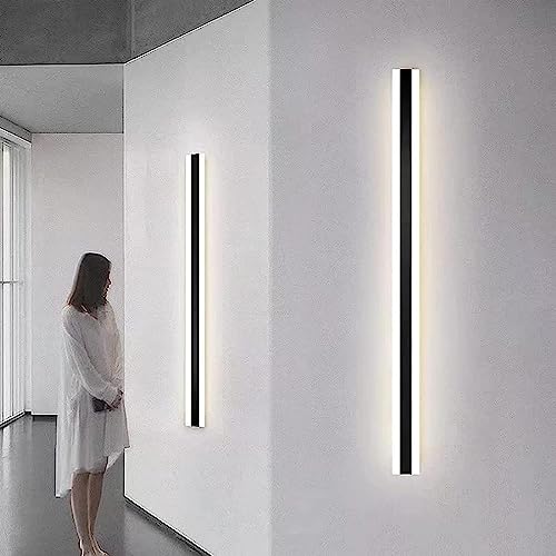 VacSax Outdoor Wall Sconce, LED Modern Porch & Garden Wall Mounted Lights, Long Strip Hanging Lighting Fixtures, IP65 Waterproof,for Garden,Bedroom,Hallway (Cold White, 32INCH)