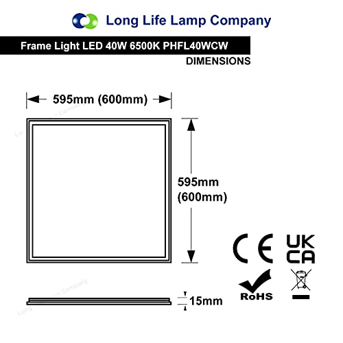 40w Surface Mount LED Panel 600 x 600 Frame with LED Panel White Body 3 Year Warranty 6500k Super Bright Daylight