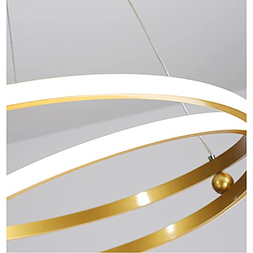 TAXXII Modern style home chandelierModern LED Chandeliers, 36W/46W Ring Pendant Light, Acrylic Ceiling Light Fixture, Adjustable Linear Hanging Lamp Compatible with Living Room Dining Roo