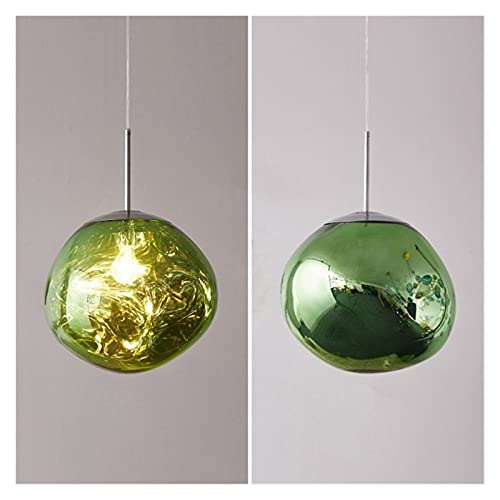 Nordic LED Lava Pendant Lights Modern Lustre Hanging Lamp Living Room Parlon Indoor Lighting Suspension Luminaire Pendant Lamp (Color : Green, Size : 15CM)