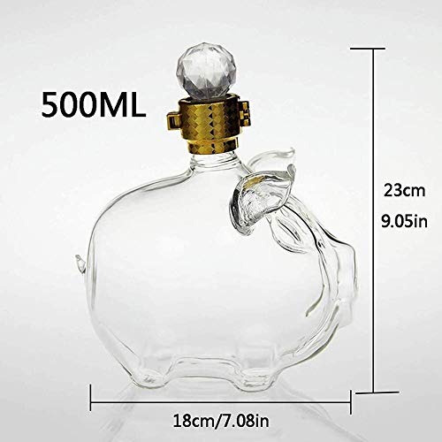 TEMKIN Whiskey Decanter Decanter is Lead-Free, and The New Decanter for Pigs with Complex and Peculiar Crystals in The Wine Decanter, Used for Whiskey, Bourbon Whiskey Set Decanter