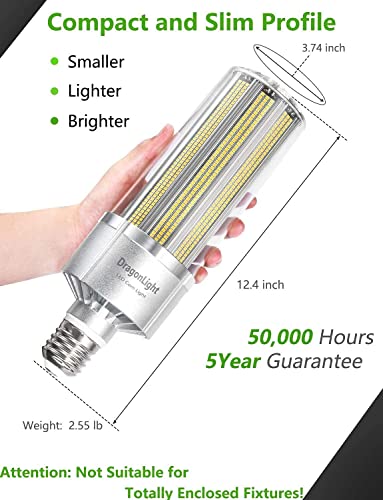 240W Super Bright LED Corn Light Bulb(1000 Watt Equivalent) - E40 Large Base LED Lamp - 5000K Daylight 32,400 Lumens for Large Area High Bay Lighting - Garage Warehouse Factory
