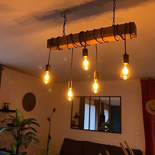 Woowtt LED Edison Bulb, Vintage Light Dimmable 6W E27 Bulbs, Led Filament Antique Style Retro Amber Glass Screw Lamp, ST64, 2700K, 600LM, - 6 Pack