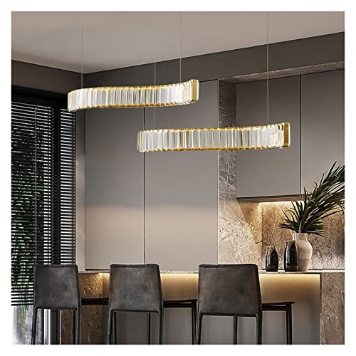 Machine Led Pendant Lights Crystal Ceiling Pendant Lamp Compatible with Dinging Room Kitchen - Design Living Room Lamp Suspension Luminaire,Modern LED Chan (Color : Dimmablewithremote, Size : D100)