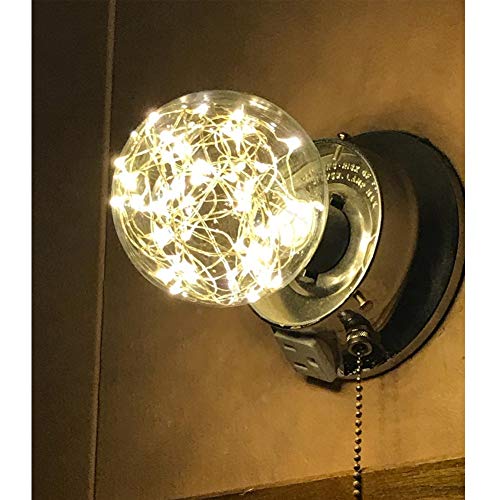 AIFUSI G95 LED Globe Fairy Light Bulb for Ambient Night Lighting, E27 Standard Base Edison with Starry Decorative String Lights for Bathroom, Bedroom, Living Room [Warm White]